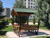 Japon Çatılı Piknik Masası PTB12M, Metal 8 Kişilik - 5