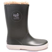 İgor W10207 Splash Nautico Borreguito Haki Ortopedik Kürklü Erkek Çocuk Yağmur Çizme - 2