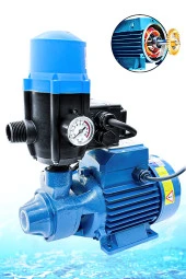 Rowemax İbeltech BAKIR-DKM60 0.37KW 0.5HP 1" Bakır Sargılı Paket Hidrofor Sistem Su Pompa Motoru - 1