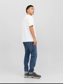JACK JONES Yazı Detaylı Bisiklet Yaka Erkek Tişört 12233999 - 3