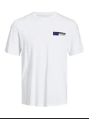 JACK JONES Yazı Detaylı Bisiklet Yaka Erkek Tişört 12233999 - 1