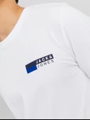 JACK JONES Yazı Detaylı Bisiklet Yaka Erkek Tişört 12233999 - 5