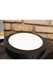18 Watt Siyah Kasa Beyaz Işık Sıva Üstü Panel Led Fırın Boya - 2
