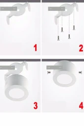 Led Tavan Wc Kiler Ofis Lambası 18 W Armatür Sıva Üstü 6500 K Beyaz Işık 220 V ( Tak Çalıştır ) - 3