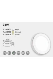 24w Sıva Üstü Yuvarlak Led Panel - 2