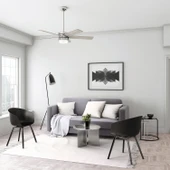 Hunter Fan - Claudette Parlak Nikel - 132 Cm. Aydınlatmalı Tavan Vantilatörü - 5