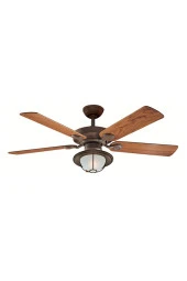 Hunter Fan - Outdoor Elements II Eskitme Kiremit - 132 Cm. Aydınlatmalı Dış Mekan Tavan Vantilatörü - 1