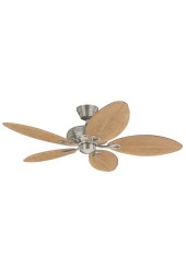 Hunter Fan - Savoy Fırçalanmış Nikel - 137 Cm. Palmiye Yaprağı Şekilli Tavan Vantilatörü - 1