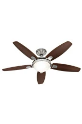 Hunter Fan - Contempo Fırçalanmış Nikel - 132 Cm. Aydınlatmalı ve Uzaktan Kumandalı Tavan Vantilatörü - 1