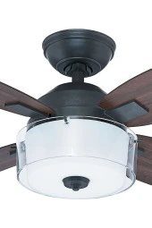 Hunter Fan - Central Park Yıpranmış Çelik - 107 Cm. Aydınlatmalı ve Uzaktan Kumandalı Tavan Vantilatörü - 3