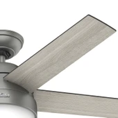 Hunter Fan - Stile Mat Gümüş - 117 Cm. Aydınlatmalı ve Uzaktan Kumandalı Tavan Vantilatörü - 5