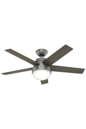 Hunter Fan - Stile Mat Gümüş - 117 Cm. Aydınlatmalı ve Uzaktan Kumandalı Tavan Vantilatörü - 1