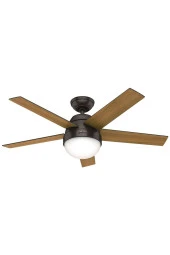 Hunter Fan - Stile Ham Bronz - 117 Cm. Aydınlatmalı ve Uzaktan Kumandalı Tavan Vantilatörü - 1
