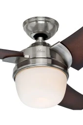 Hunter Fan - Eurus Fırçalanmış Nikel - 137 Cm. Aydınlatmalı ve Uzaktan Kumandalı Tavan Vantilatörü - 2