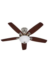 Hunter Fan - Builders Deluxe Fırçalanmış Nikel - 132 Cm. Aydınlatmalı Tavan Vantilatörü - 1