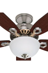 Hunter Fan - Builders Deluxe Fırçalanmış Nikel - 132 Cm. Aydınlatmalı Tavan Vantilatörü - 2