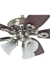 Hunter Fan - Builders Plus Fırçalanmış Nikel - 132 Cm. Aydınlatmalı Tavan Vantilatörü - 2