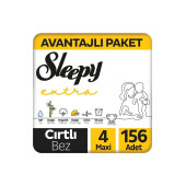 Sleepy Extra Günlük Aktivite Avantajlı Paket Bebek Bezi 4 Numara Maxi 156 Adet - 1
