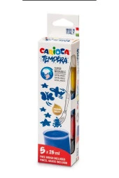 Tempera Suluboya Süper Yıkanabilir Fırçalı 5*25 ml 5 Renk Karışık - 3