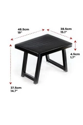 FurnatureDesign Katlanır Plastik Kamp Sehpası Kamp Bahçe Masası - Antrasit - 5