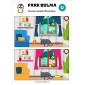 Çocuklara Fark Bulma Kitabı (TAM Sayfa) - 4
