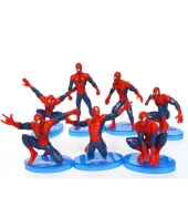 Spiderman Örümcek Adam Aksiyon Karakter Stantlı 7’li Figür Koleksiyon - 4