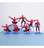 Spiderman Örümcek Adam Aksiyon Karakter Stantlı 7’li Figür Koleksiyon - 5