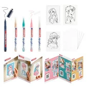 Edding 5300 Akrilik Boyama Markörü 1-2 mm 5 Renk Set Manga - 1