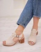 Feles Ortapedik Sandalet Topuklu Kadın Ayakkabı thumbnail 2