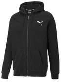 Puma ESS Small Logo FZ Hoodie TR 586704 Fermuarlı Erkek Kapüşonlu Sweatshirt - 1