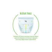 Pure Baby Organik Bambu Özlü Külot Bez 2'li Paket 6 Numara Xlarge 64 Adet - 3