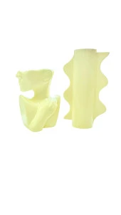 Bitki Tasarımı Soyut Yan Kadın ve Kelebek Vazo Saksı 2li Set thumbnail 4