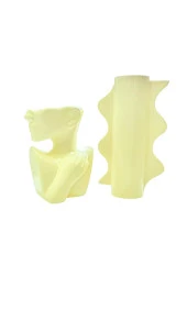 Bitki Tasarımı Soyut Yan Kadın ve Kelebek Vazo Saksı 2li Set thumbnail 5