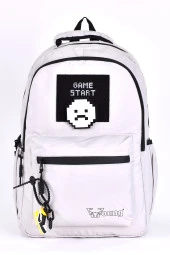 Elatae Unisex Ortopedik Çok Gözlü Günlük Seyahat Okul Sırt Çantası Beyaz 51691 thumbnail 1