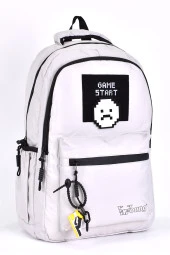 Elatae Unisex Ortopedik Çok Gözlü Günlük Seyahat Okul Sırt Çantası Beyaz 51691 thumbnail 2