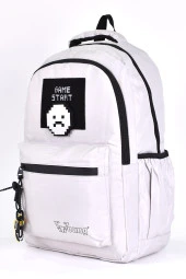 Elatae Unisex Ortopedik Çok Gözlü Günlük Seyahat Okul Sırt Çantası Beyaz 51691 thumbnail 4