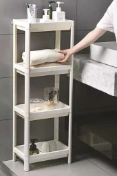 4 Katlı Düzenleyici Raf Ünitesi Beyaz, Kitaplık, Banyo, Mutfak Rafı. Ayakkabılık, Organizer - 4