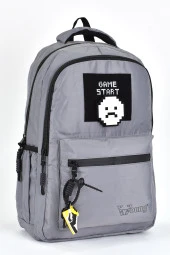 Elatae Unisex Ortopedik Çok Gözlü Günlük Seyahat Okul Sırt Çantası Gri 51691 - 1