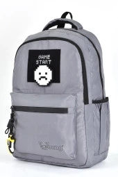 Elatae Unisex Ortopedik Çok Gözlü Günlük Seyahat Okul Sırt Çantası Gri 51691 - 3