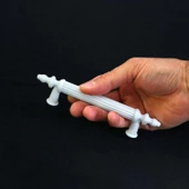 Polavit 96 Mm (SERT PLASTİK) Kulp Beyaz Çekmece Mobilya Mutfak Dolap Kulbu Kulpu Kulpları 5 Adet - 3