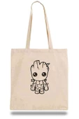 Bez Çanta Groot Pattern Logo Çizim - 1