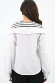 Kadın Omuz Atlet Detaylı Gömlek 1737-24 - 9
