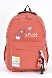 Elatae Kız Çocuk Genç Çok Gözlü Günlük Seyahat Okul Sırt Çantası Gül Kurusu 51705 thumbnail 1