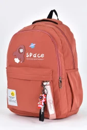 Elatae Kız Çocuk Genç Çok Gözlü Günlük Seyahat Okul Sırt Çantası Gül Kurusu 51705 thumbnail 4