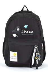 Elatae Kız Çocuk Genç Çok Gözlü Günlük Seyahat Okul Sırt Çantası Siyah 51705 thumbnail 1