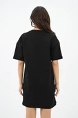 Kadın Baskılı Oversize T-shirt Elbise 5218-24 - 5