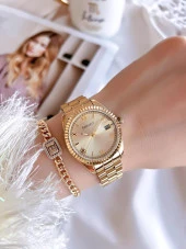 Ferrucci Çelik Kordon 2 Yıl Garantili Takvimli Kadran 30 Mt Suya Dayanıklı Kadın Kol Saati B.130163X thumbnail 2