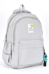 Elatae Unisex Ortopedik Çok Gözlü Günlük Seyahat Okul Sırt Çantası Gri 51709 thumbnail 2