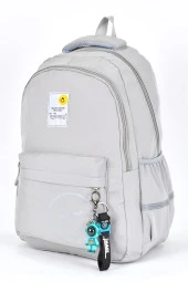 Elatae Unisex Ortopedik Çok Gözlü Günlük Seyahat Okul Sırt Çantası Gri 51709 thumbnail 4