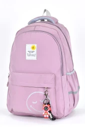 Elatae Unisex Ortopedik Çok Gözlü Günlük Seyahat Okul Sırt Çantası Lila 51709 thumbnail 2